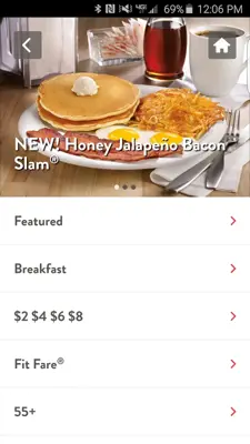 Dennys android App screenshot 1